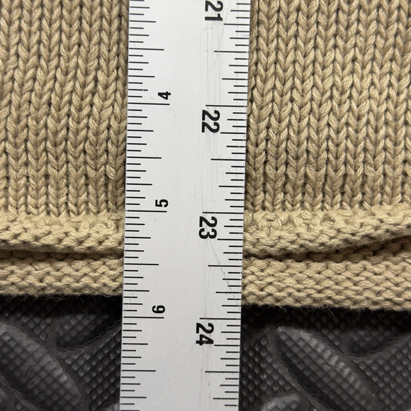 Jones New York Sport Sweater Woman's Lg Khaki Cable-Knit Long Raglan Sleeve Cozy - Picture 7 of 8